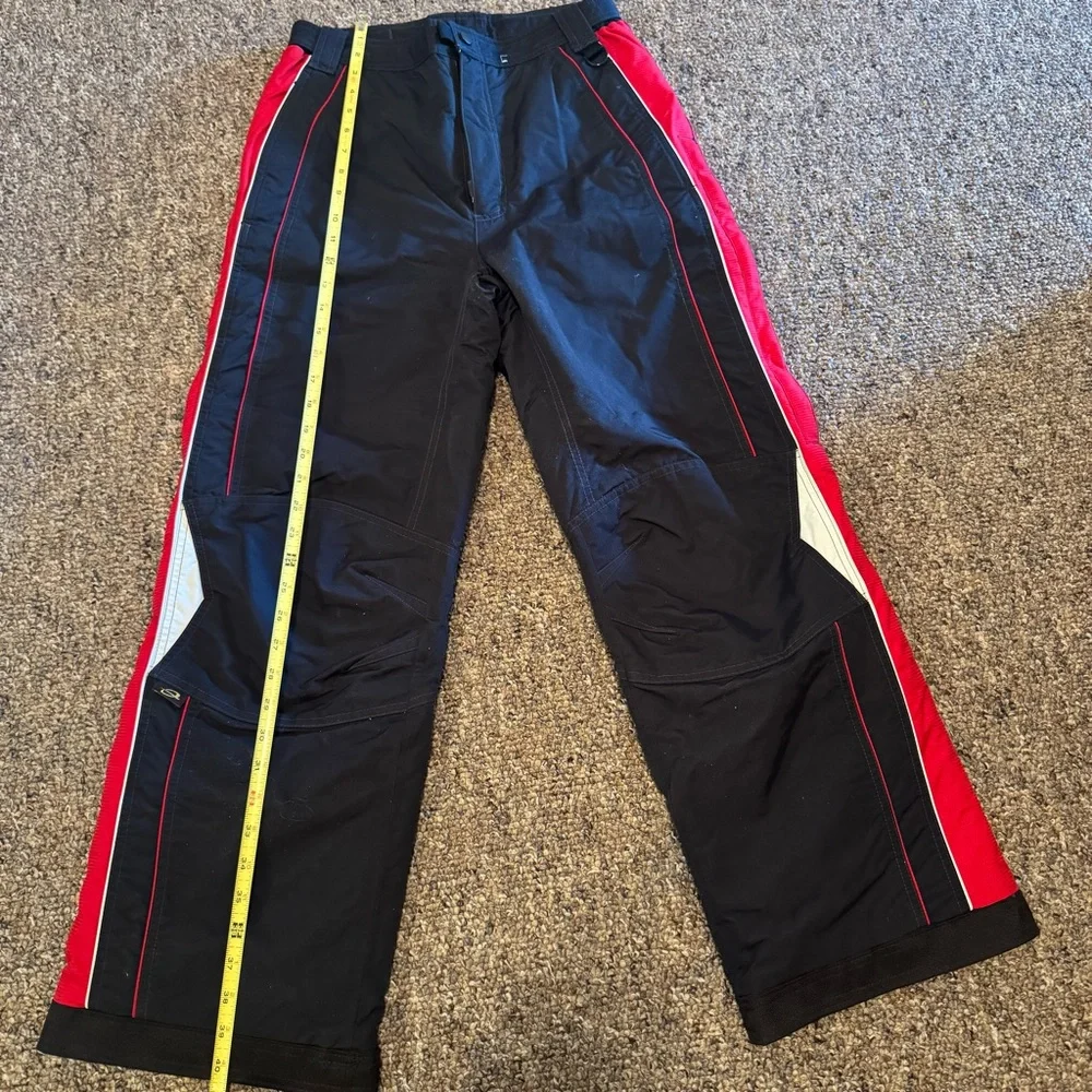 Vintage Obermeyer insulated winter ski snow pants Black/Red kids Juniors size 12 - Picture 4 of 5